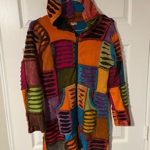 Women Cotton Hoodie Patch Jackets size L/XL used